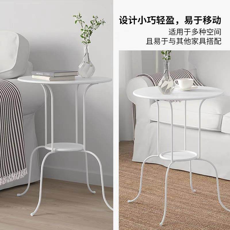 圆形小圆桌茶几瓷白加厚铁艺小边几家用客厅沙发床头摆件店铺装饰,鲜花速递/花卉仿真/绿植园艺,割草机/草坪机,淘宝优惠券,粉丝福利购,淘宝优惠卷