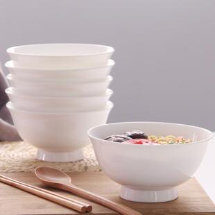 陶瓷面碗家用汤面碗骨瓷大号面条碗韩式大碗创意高脚吃面的碗饭碗