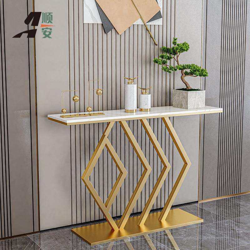 北欧大理石玄关桌 家用酒店大厅金色入户创意走廊长条铁艺桌子,鲜花速递/花卉仿真/绿植园艺,割草机/草坪机,淘宝优惠券,粉丝福利购,淘宝优惠卷