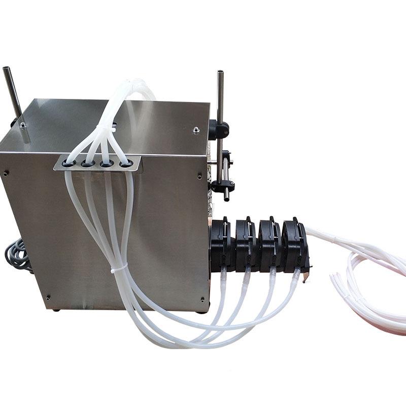 4头小型半自动腐蚀蠕泵灌装机学动RDC液体硅化油油类洁防厕精罐装