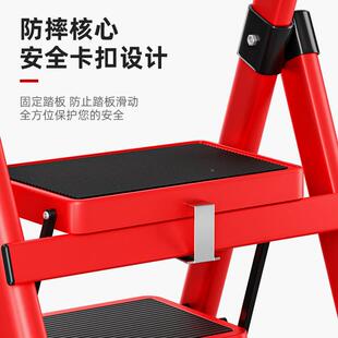 家用子折内叠多梯功梯能伸缩加厚室人字梯步梯楼小型便携四zhang6