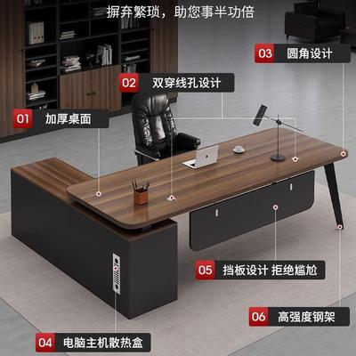 办公桌老板桌简约现代总裁桌经理主管桌大班台办公室电脑桌椅组合