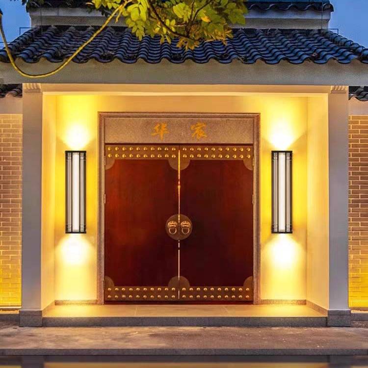 户外壁灯防水超亮别墅庭院外墙壁灯双头发光室外大门柱子两侧壁灯