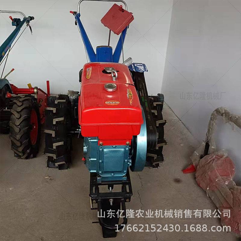 柴油12马力手扶拖拉机 电启动手扶旋耕机 农用手扶耕田机