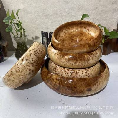 简约大气香杉木点心盘家用酒店商用干果盘木质平角榴花果盘茶歇