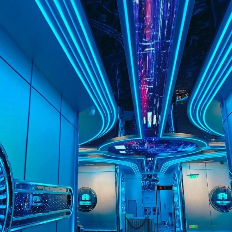 KTV酒吧 电竞房金属模块v装修设计定制不锈钢模块异形吊顶造型定