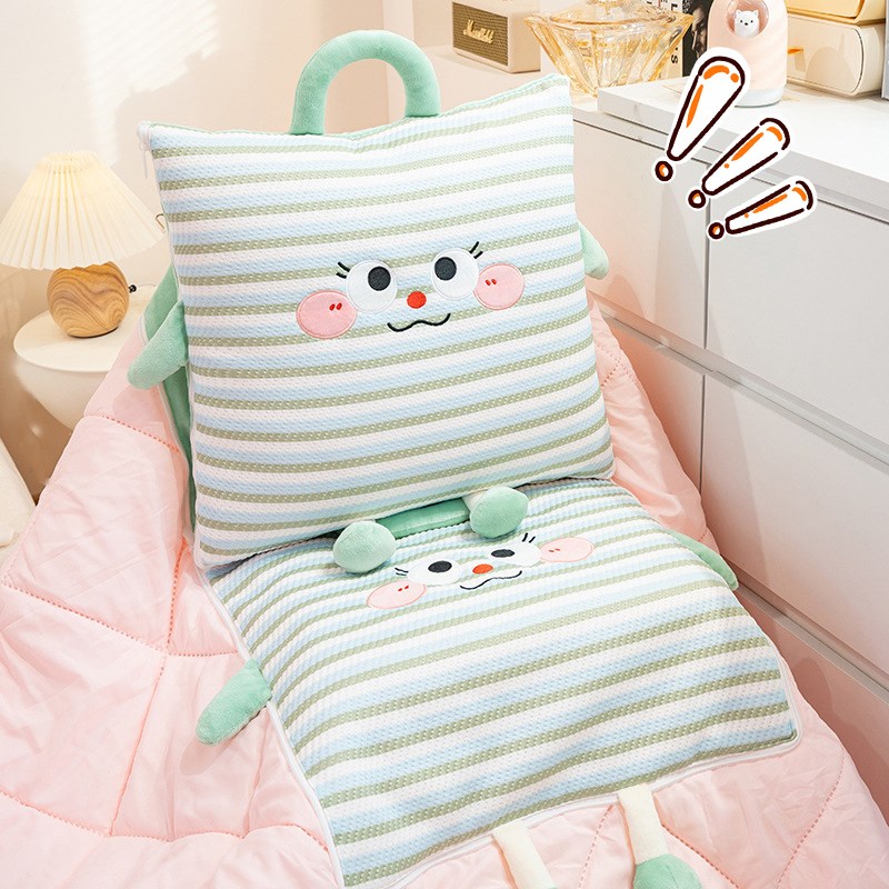 便携式抱枕被子两用汽车靠垫二合一办公I室沙发午睡毯子手拎空调