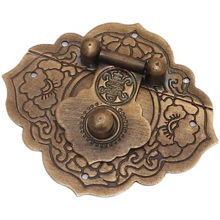 樟木箱子锁扣首饰盒搭扣复古锁片锁纯铜箱扣中式仿古箱牌纯铜配件