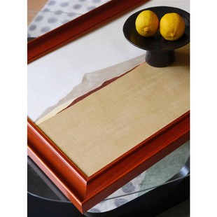 旷野远山中古风床头挂画风景植物小众高级感大尺寸艺术卧室装饰画