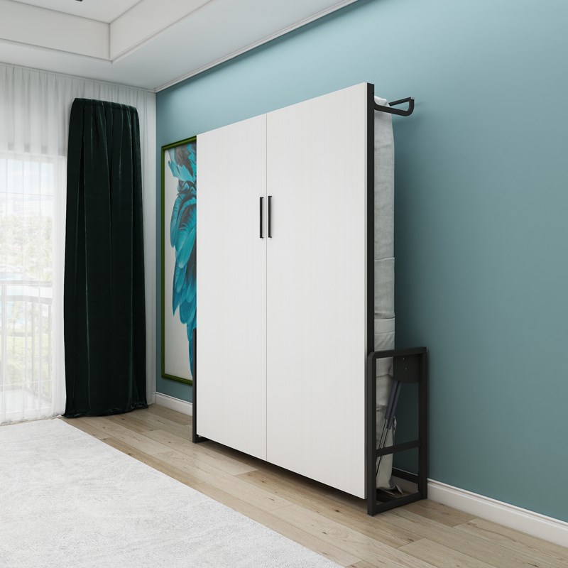 无箱体壁床隐形折叠床五金u配件不占空间的床下侧翻床隐藏床墨菲