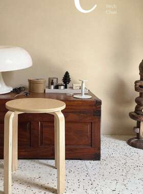 桦木圆凳c32可叠放Artek 宜 富洛塔吧餐椅 北欧 曲木阿尔托其他