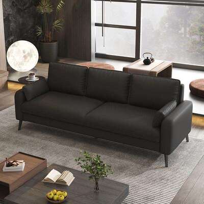 轻奢客厅小户型卧室公寓出租房服装店接待休息区双三人布艺小沙发