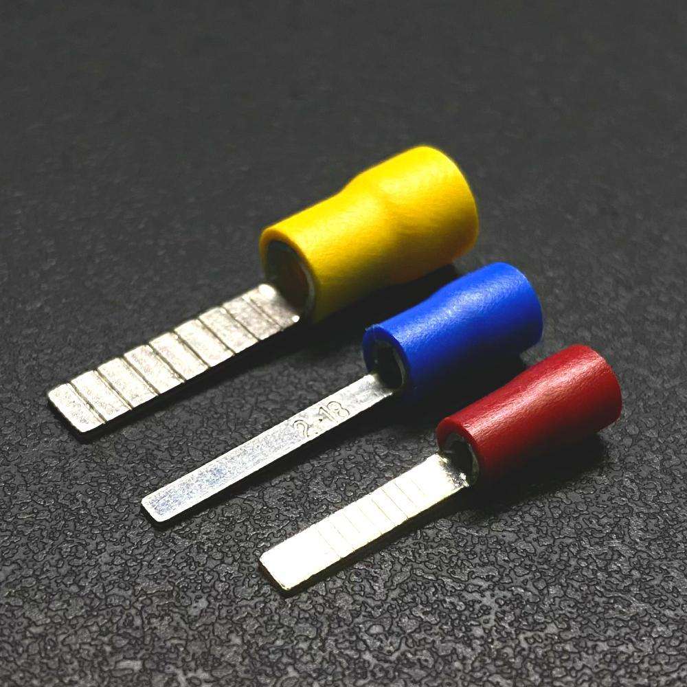 DBV预绝缘片型端子Blade Terminal 红蓝黄 环保插片插针线鼻子