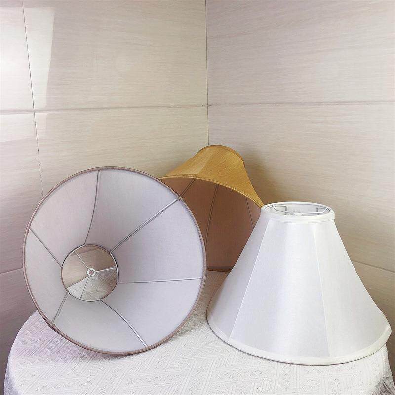 跨境台灯罩布艺灯罩灯饰灯具外壳灯饰布艺防刺眼E27美式折叠灯罩