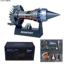 飞机涡轮可启动拼装电动小礼品男孩组装新年玩具发动机模型可燃油