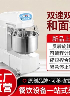 20L升-300L升双速和面机商用大容量和面机双速双动搅拌自带保护罩