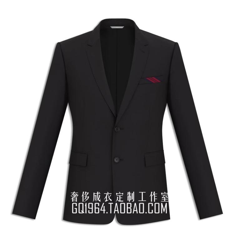 彩色织带撞色拼接设计男士春季新品修身西服正装西装手工量身定做