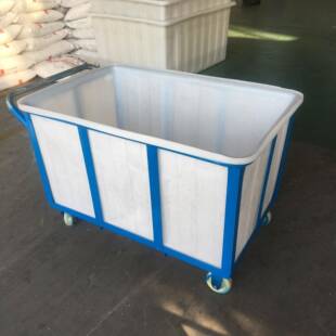 260L纺织厂草周转箱布熟胶水产养殖牛箱长方0形 GOF筋塑料水箱90L