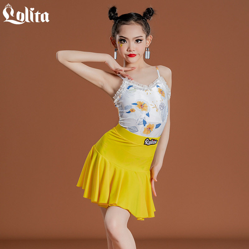 洛利塔新少儿拉丁舞演出服舞蹈服儿童女练功服女童拉丁舞蹈练习服