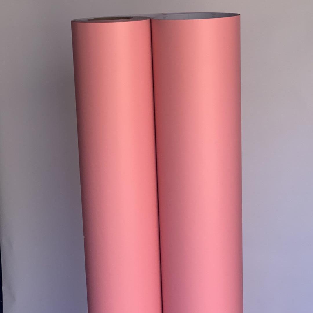 厚加粉色自粘墙纸壁纸展会展装饰贴膜改色翻纸367新贴没音软柜片