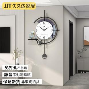 表钟挡次卧钟表室家用意 l1s202创5年简约挂高钟客dNM6Qjap厅新款
