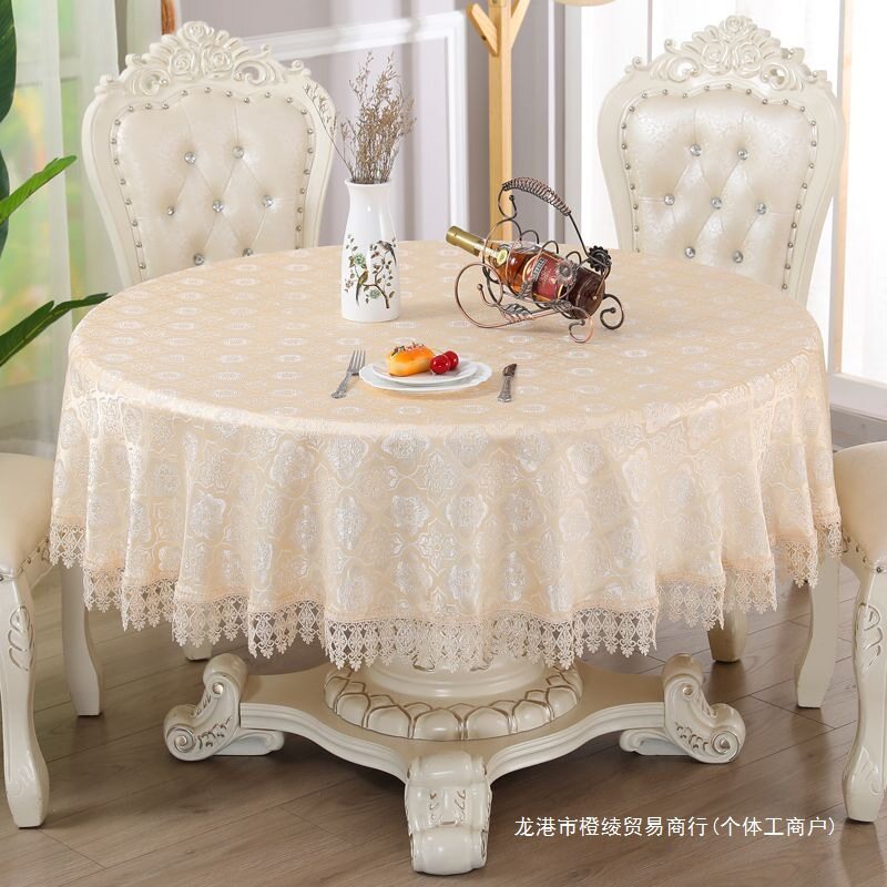 大圆桌布布艺小清新纯色餐桌布圆桌台布园桌子布现代简约大气美观