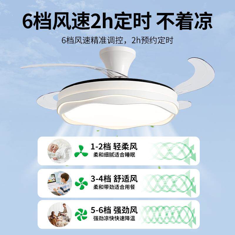 大观扇园卧无品牌/室风扇吸灯主卧书房间电扇顶灯形餐隐桌餐厅吊