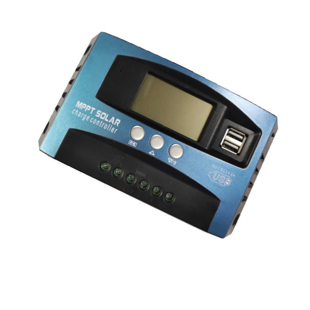 12V24V60A100A太阳能控制器LCD电流显示光伏发电太阳能充电控制器