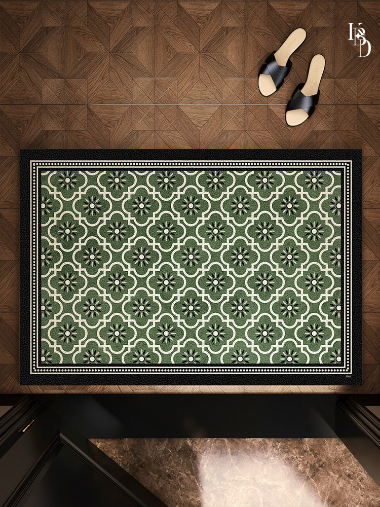 采购产品入口门地垫，门垫，绿色覆古Pvc可擦洗高档门防污脚垫，