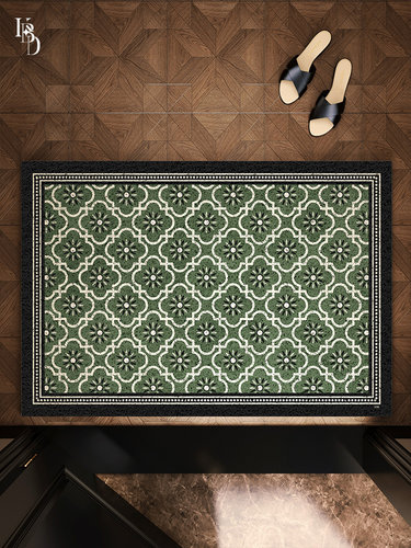 绿色地垫入口门垫古色古香户外入口入口地毯可剪户外线圈脚垫