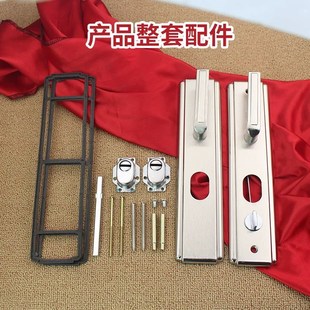 铁门房门机械门锁 防盗门锁全套通用型家用门把手入户大门锁具套装