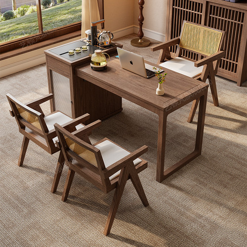 茶桌现代高级感白蜡木茶桌