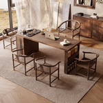 2026新款白蜡木茶桌椅组合现代高级感办公室喝茶桌阳台实木泡茶台