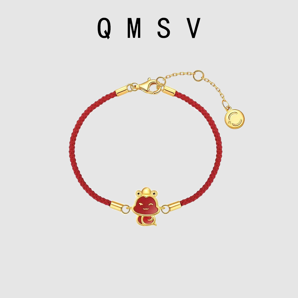 S925纯银小灵蛇红绳手链