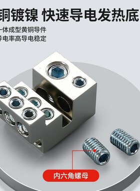 接线盒分线盒一进多出UKK80A125A160A250A400A500A导轨式接线