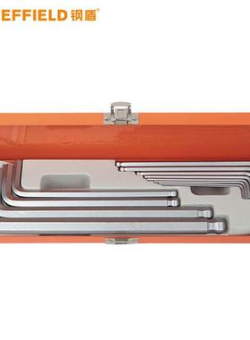 S050026 10件套公制加长球头内六角扳手(铁盒)L型扳手套装