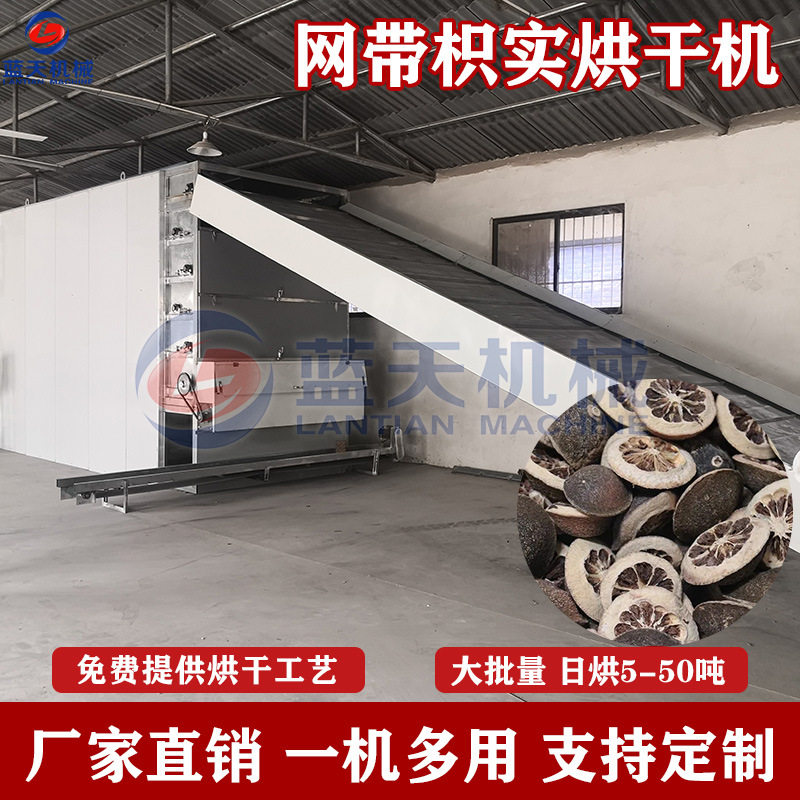 网带枳实烘干机 连续式枸橘酸橙枳实片烘干流水线 枳壳枳橙风干机
