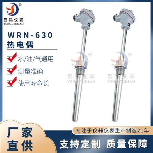 WRN2-630/631双支镍铬镍硅K型WRN-630/631整体钻孔锥形套管热电偶