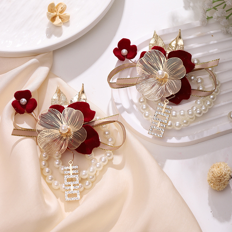 伴娘手腕花结婚新娘高级感超仙