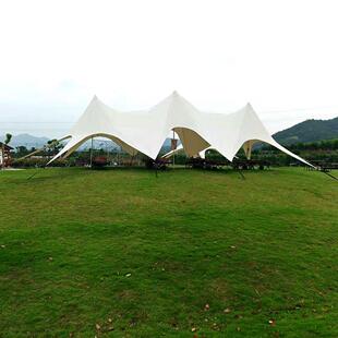 户外云顶穹顶天幕超大三峰帐篷八爪鱼双峰莲花客厅单峰会议避难所