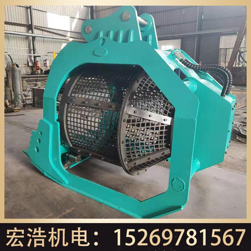 泥沙处理挖机液压选筛 压马达快速旋转水HH-21112筛沙笼液 滚动式