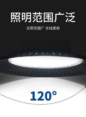 led黑色防水F透飞碟镜工矿灯 大功率厂FWQ房灯O 体育馆游泳U馆照