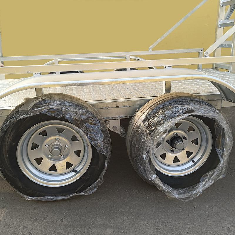 机平板拖车挖拖具车 镀锌工梯拖车 牵引车专用 爬式工具拖-车 出