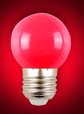 彩色灯泡1 舞七彩球泡台圣诞红装色跑马灯节日饰LED七彩l小彩泡e2