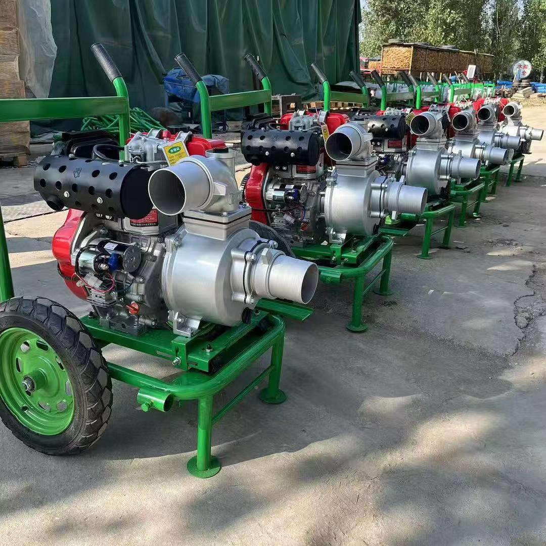工程移动式柴油流水抽泵 大量JY-20便携式农田果园灌溉应急油柴抽
