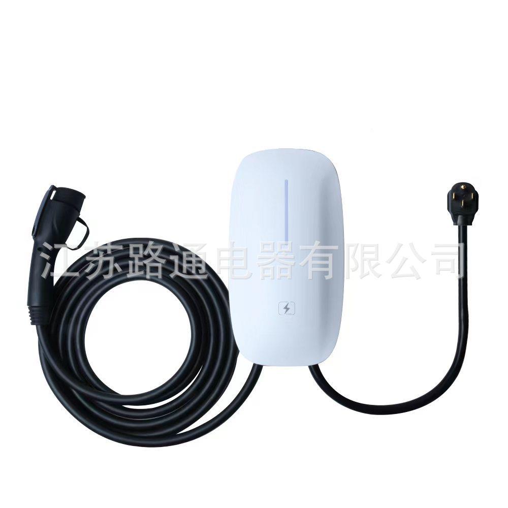 定制美标交流家用壁挂式充电桩32A美标32A4A48A 插5米WIF刷卡0APP