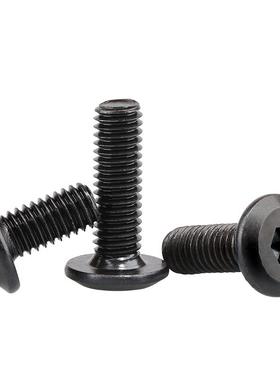 753黑色34不钢倒边六角机丝M3M04M5锈M8镀黑锌大平头斜内边家具螺