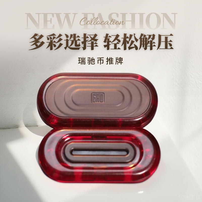 无限位推牌磁力方块EDC段落啪啪币解压神器甩牌减压玩具搞点好