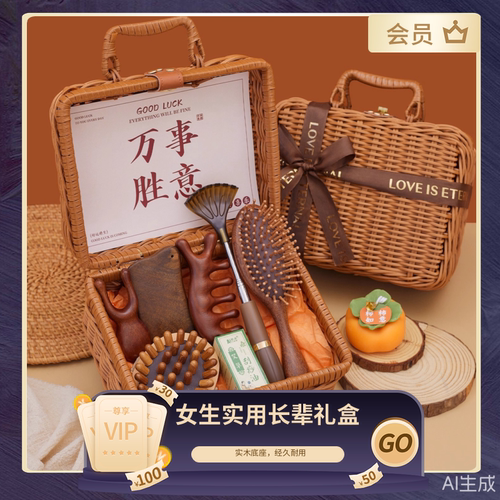 女士生日实用礼物养生经络梳