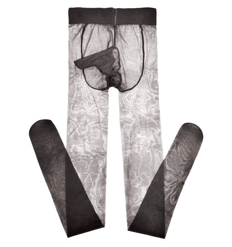 【容】男200斤大码n丝滑连裤袜性感全透明隐形夏季薄高密U型丝袜